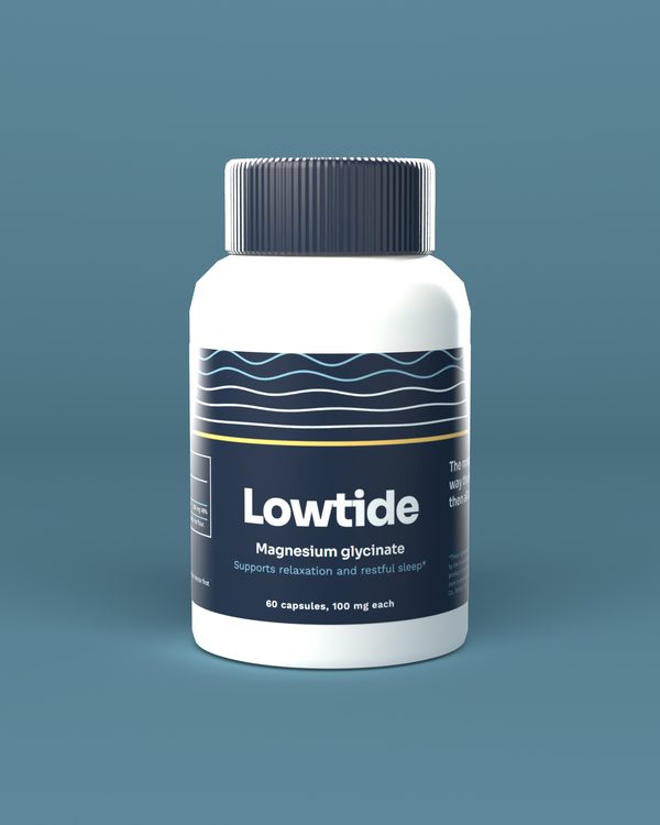 Lowtide magnesium for sleep packaging