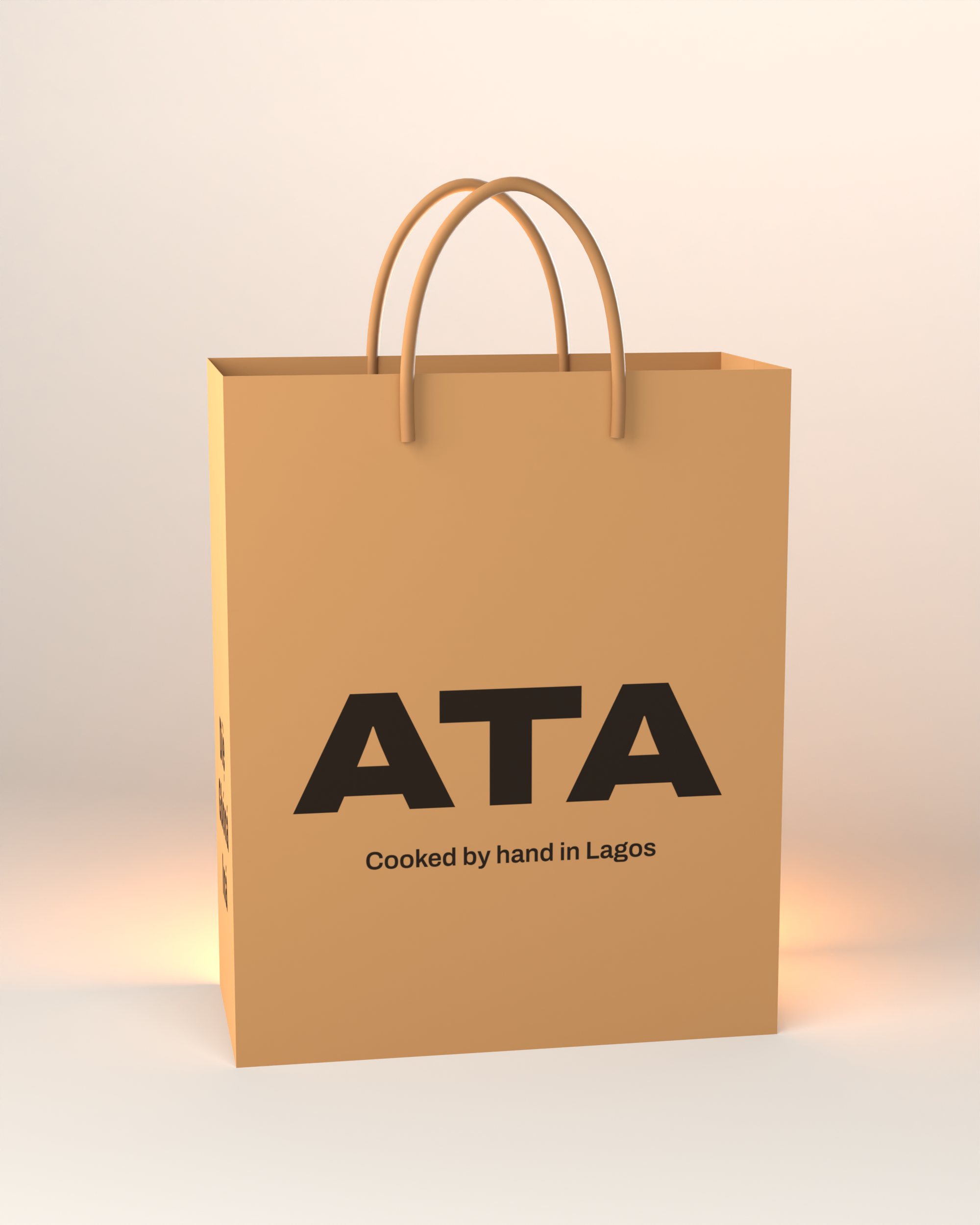 Kraft carrier bag with rope handles